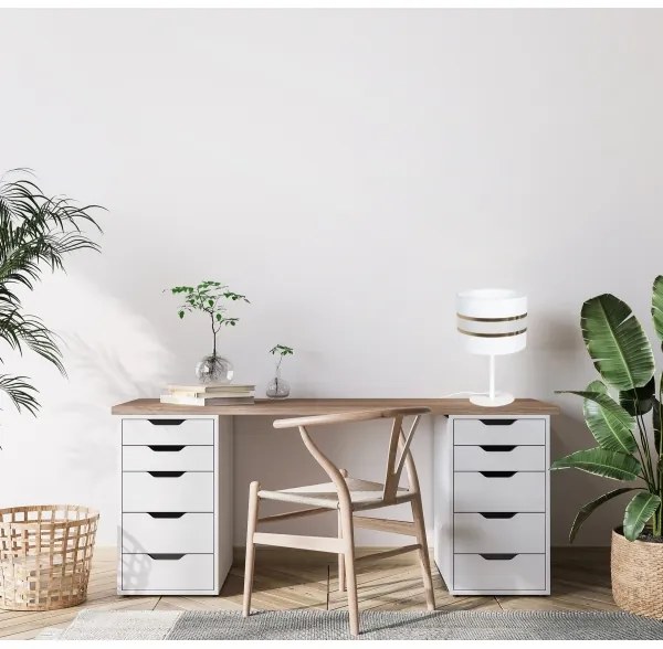 Lampada da tavolo CORAL 1xE27 / 60W / 230V bianca