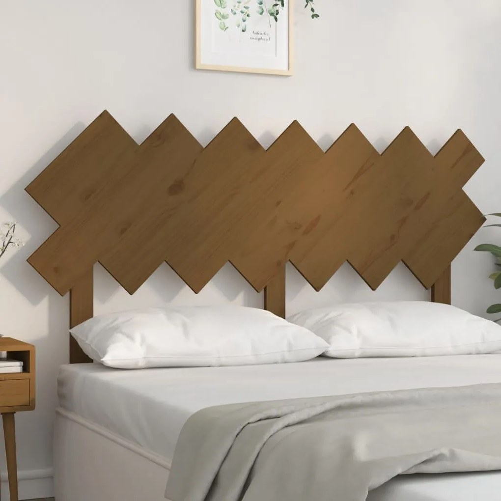 Testiera Per Letto Ambra 141x3x80,5 Cm Legno Massello Di Pino /