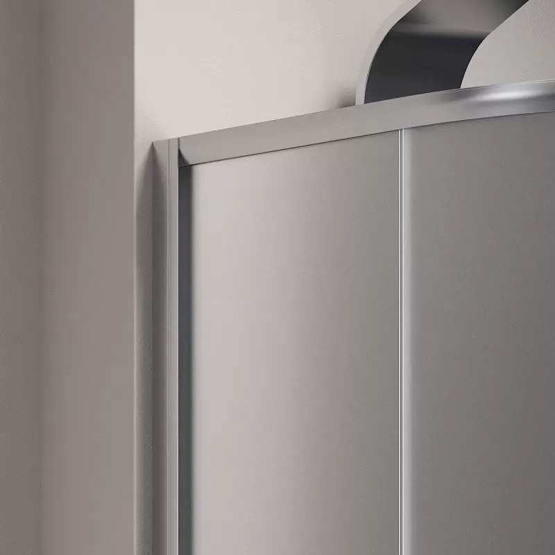 Box doccia stondato 100x80cm vetro satinato KAM-K270 - KAMALU