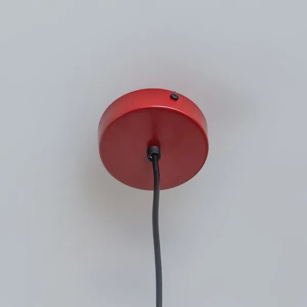 Lampada a sospensione con cavo ETNA II 1xE27/15W/230V diam. 25 cm rossa