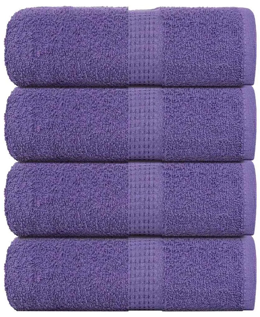 Asciugamani Per Sapone 4 Pz Viola 30x30cm 360g/m² 100% Cotone /