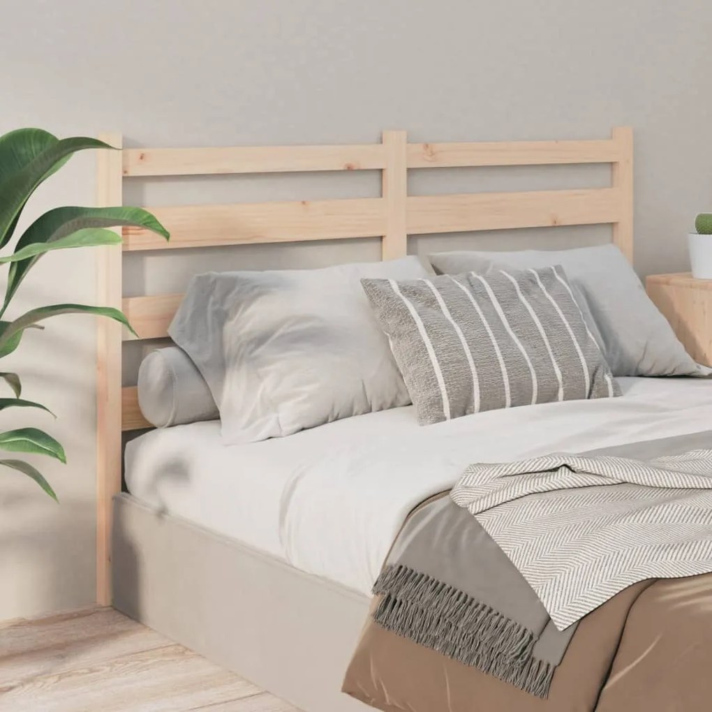 Testiera Per Letto 146x4x100 Cm İn Legno Massello Di Pino /