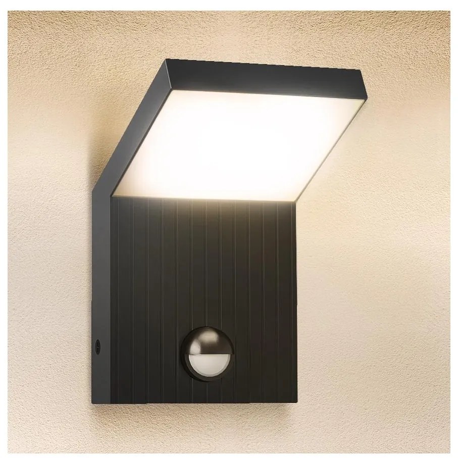 Brilagi - Lampada da parete a LED per esterni con sensore RIANO LED/8W/230V Antracite
