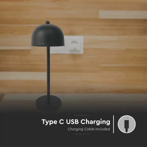 LED Lampada da tavolo ricaricabile dimmerabile LED/1W/5V 3000-6000K 1800 mAh nero