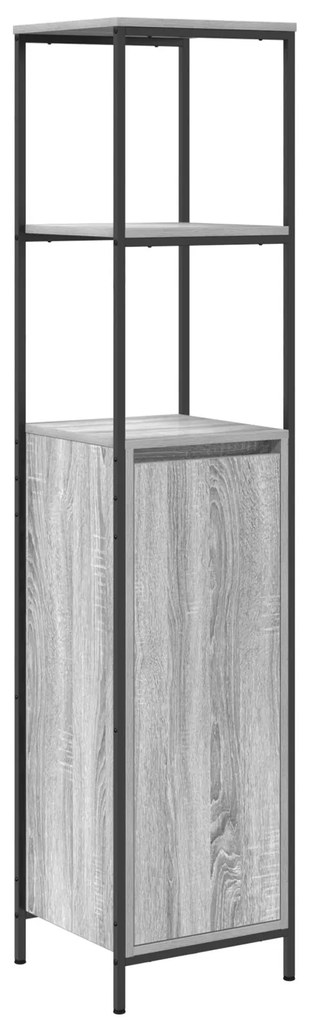 Set di mobili da bagno a 3 pezzi in legno ingegnerizzato grigio sonoma
