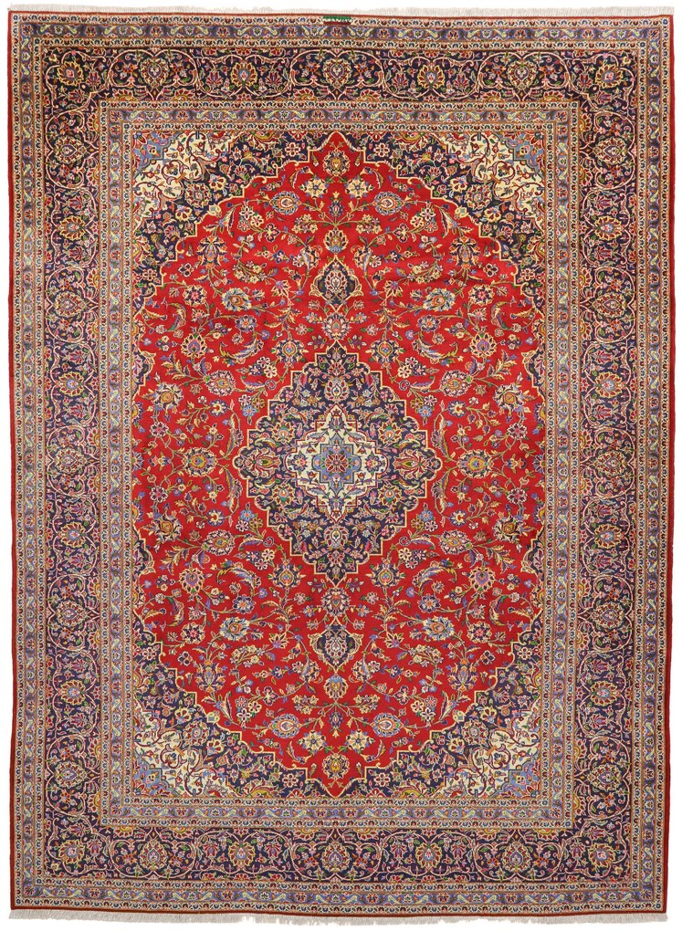 Kashan Tappeto persiano 300x410 Blu (Iran) Annodato A Mano