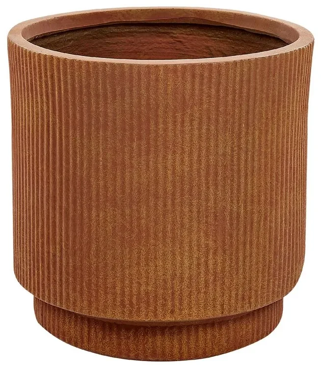 Vaso tondo per interno ed esterno beige 35x35x50cm CAMIA 