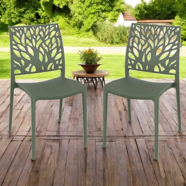 Sedia per interno o esterno impilabile Salvia - ALEA 2 sedie