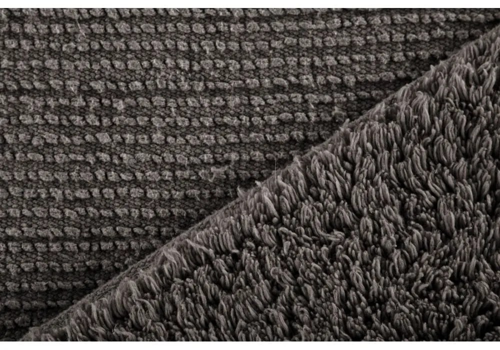 Tappeto da bagno in cotone grigio Luca, 60 x 100 cm - Tiseco Home Studio