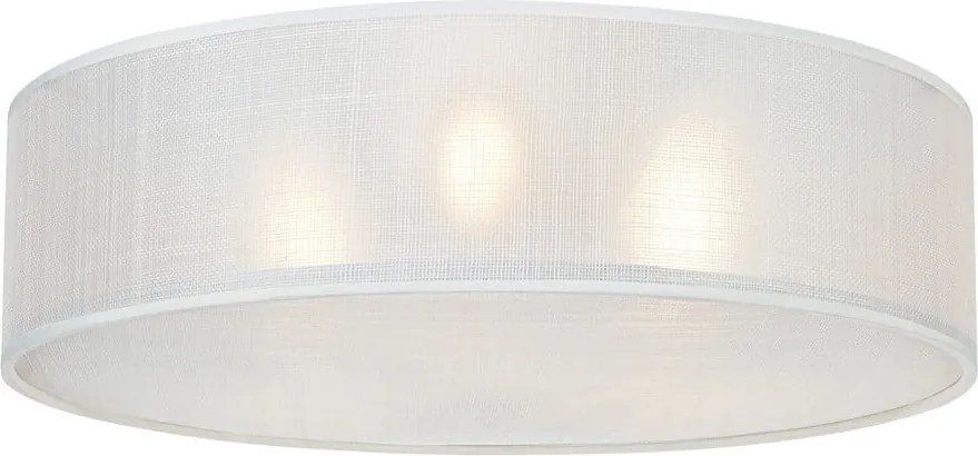 Plafoniera bianca con paralume in tessuto Haru – Markslöjd