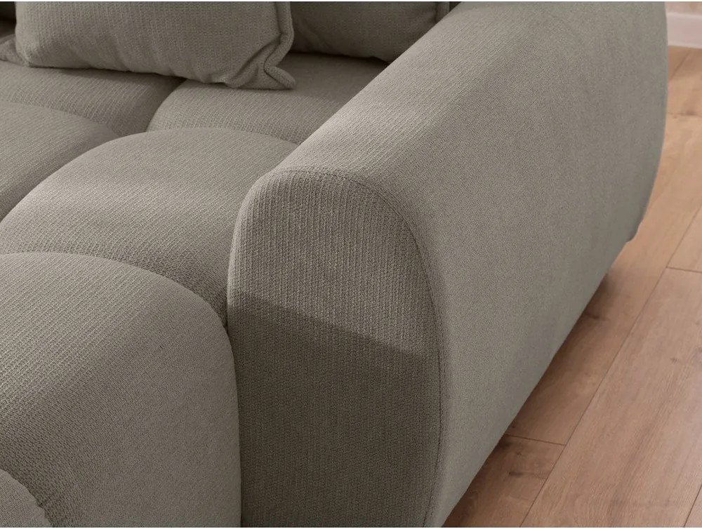 Divano angolare grigio tortora (con penisola a destra/con chaise lounge) Albane – Ropez