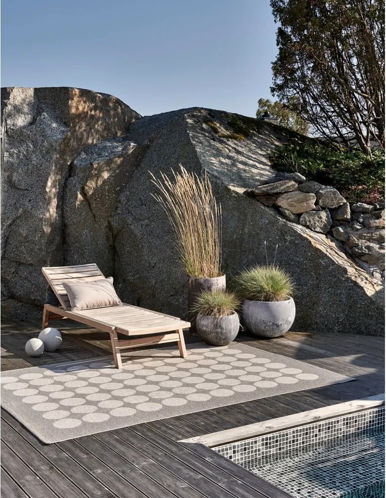 Passatoia da interno/esterno marrone/beige 70x240 cm Hugo Walnut Linen – Pappelina