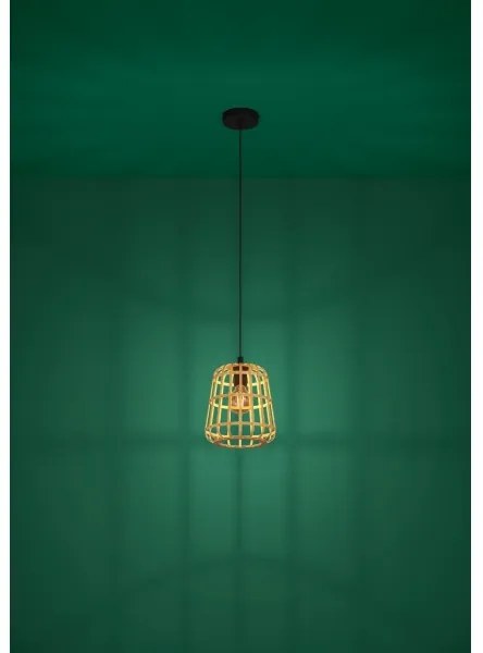 Eglo 390152 - Lampadario a sospensione con filo MONTEZUELO 1xE27/40W/230V diametro 24 cm bambù
