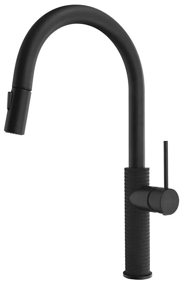 Sapho - Rubinetto lavello con doccetta estraibile FLAWO opaco nero