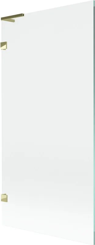 Mexen Lunar L parete vasca da bagno a 1 anta 90 x 150 cm, trasparente, dorato - 897L-090-000-50-00