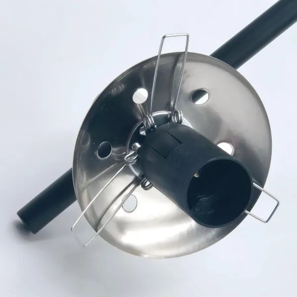 Lampadario a sospensione con supporto rigido LILOU 6xE14/5W/230V cromo opaco/fumé