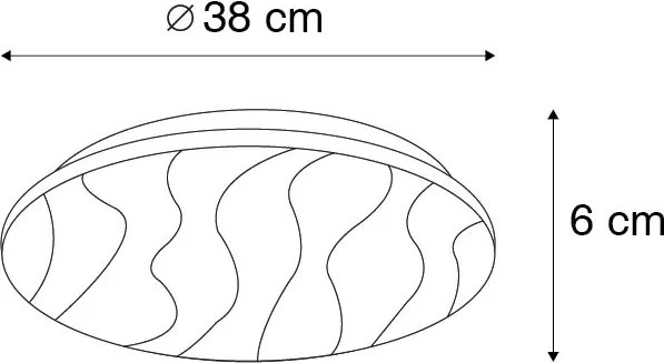 Plafoniera bianca 38 cm con LED e telecomando - Damla