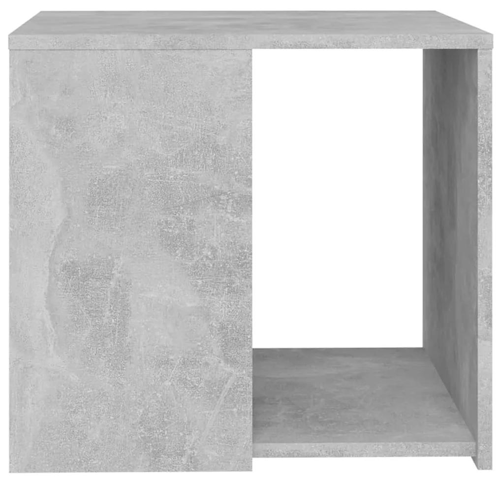Tavolino grigio cemento 50x50x45 cm in truciolato