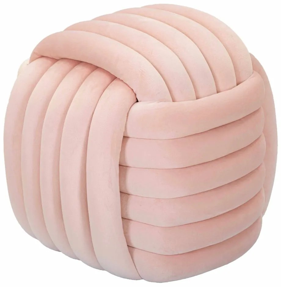 Poggiapiedi in velluto rosa chiaro Softy - Mauro Ferretti