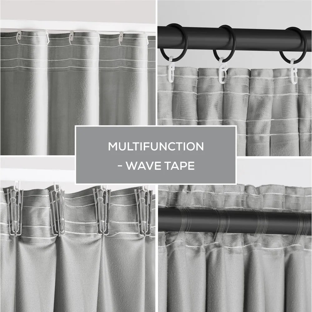 Tenda parzialmente oscurante grigio chiaro in velluto 140x270 cm Pleat – Restilo