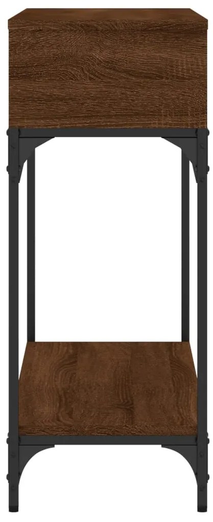 Tavolo consolle rovere marrone 100x30,5x75 cm legno multistrato