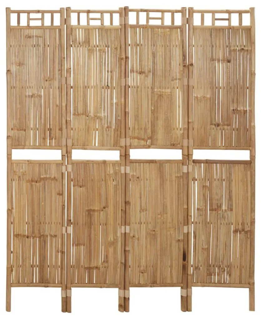 Paravento A 4 Pannelli İn Bambù 160x180 Cm /