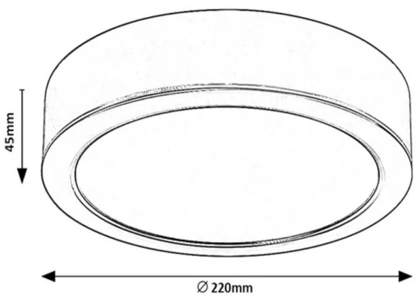 Rabalux 2692 - LED Plafoniera da bagno SHAUN LED/24W/230V d. 22 cm IP44