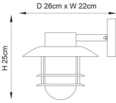 Endon 74703 - Applique da esterno JENSON 1xE27/40W/230V IP44 cromo lucido