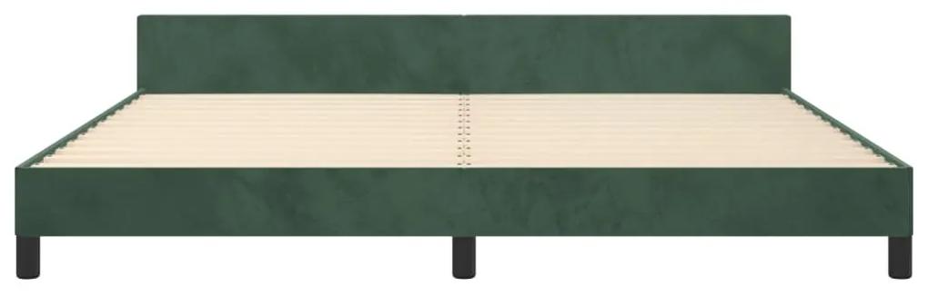 Giroletto con testiera verde scuro 200x200 cm in velluto