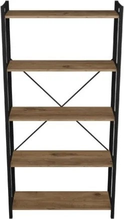 Libreria 5 Ripiani Stile Industrial 88x34x180 Derek Rovere