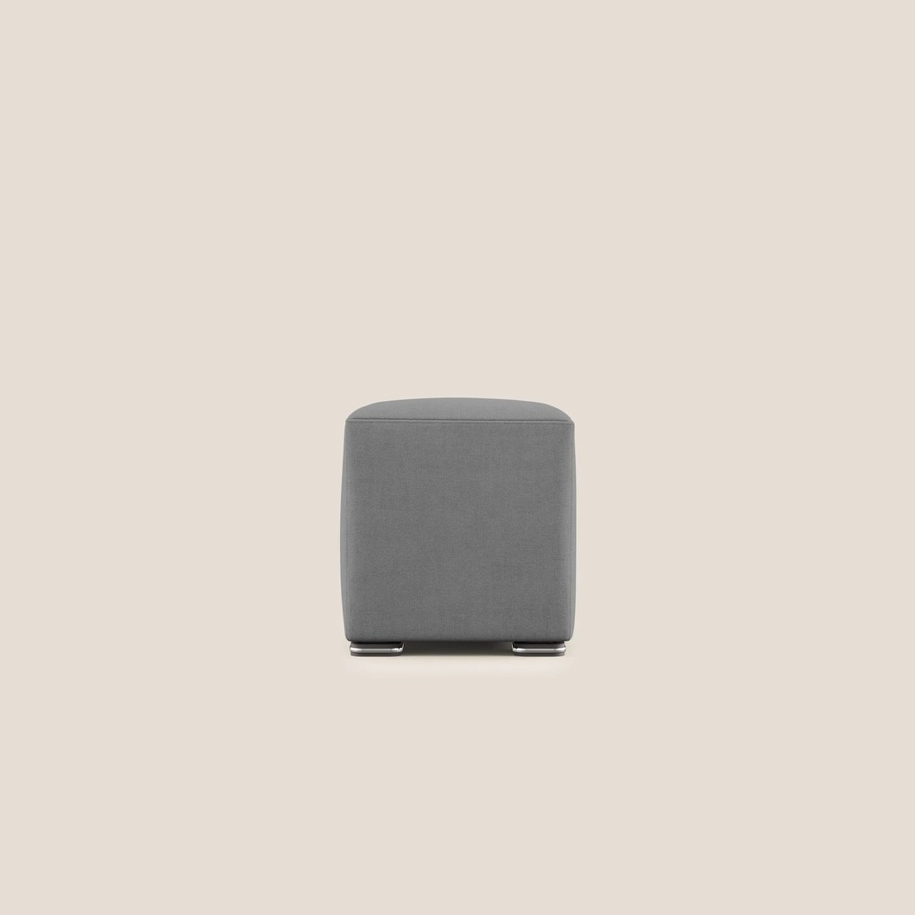 Cube pouf in tessuto morbido impermeabile T02 grigio