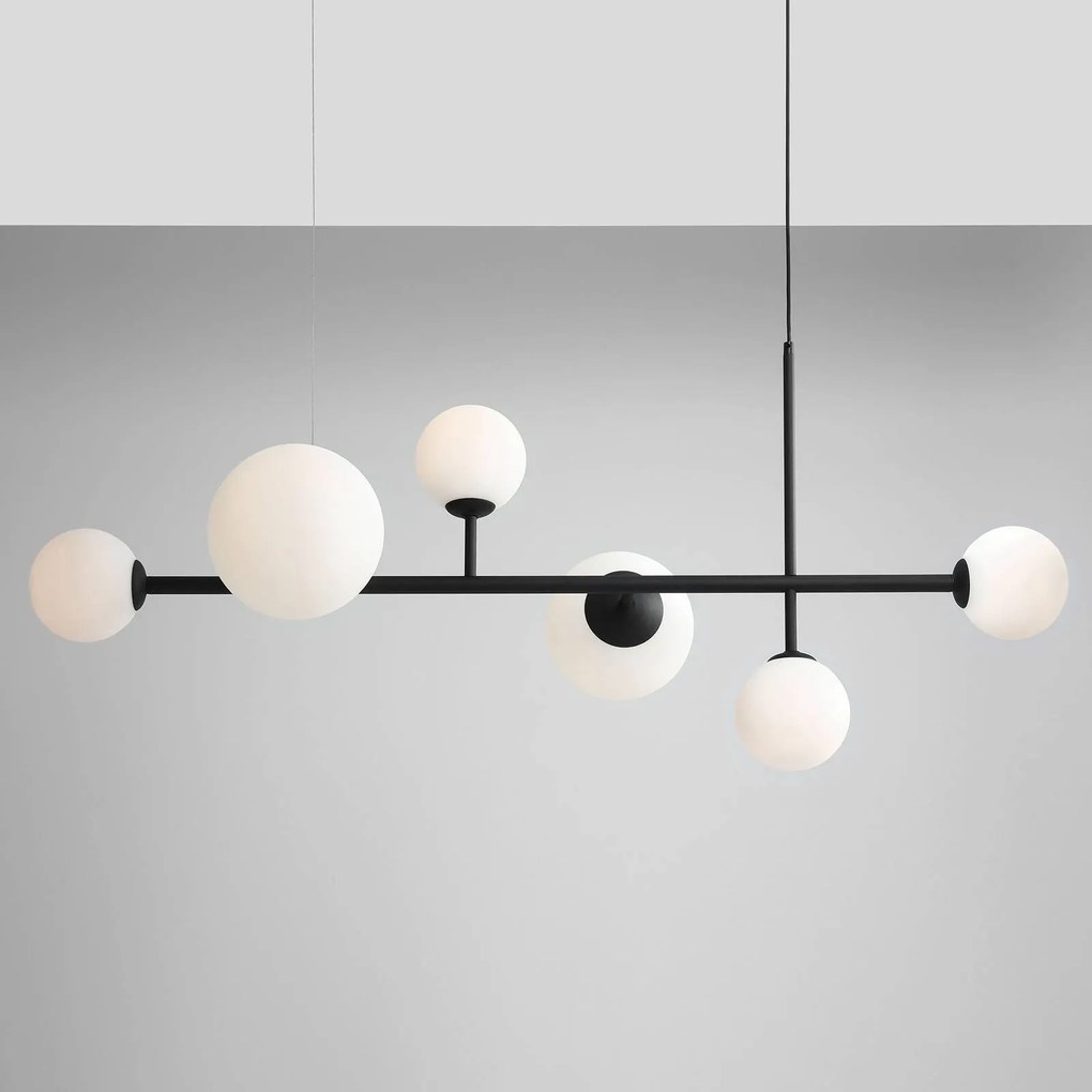 ALDEX Lampada a sospensione Dione, 6 luci, nero
