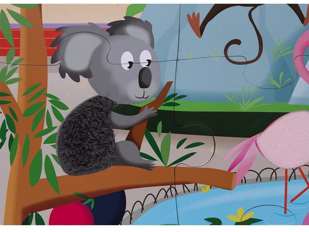 Puzzle Tattile - una Giornata Allo Zoo - 20 pezzi