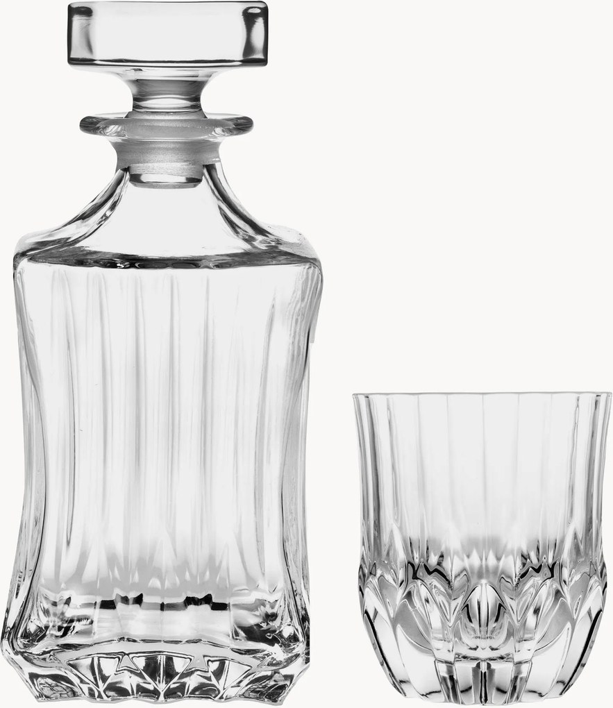 Set decanter e bicchieri da whisky in cristallo Adagio 7 pz