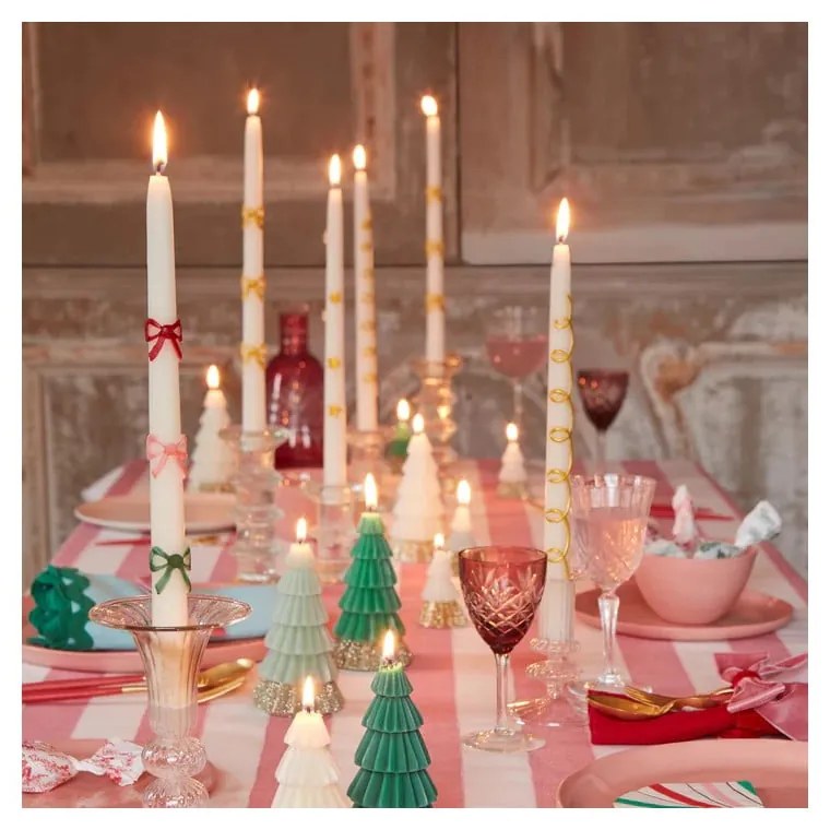 Candele in set da 2 pezzi tempo di combustione 5 h Bow - Meri Meri