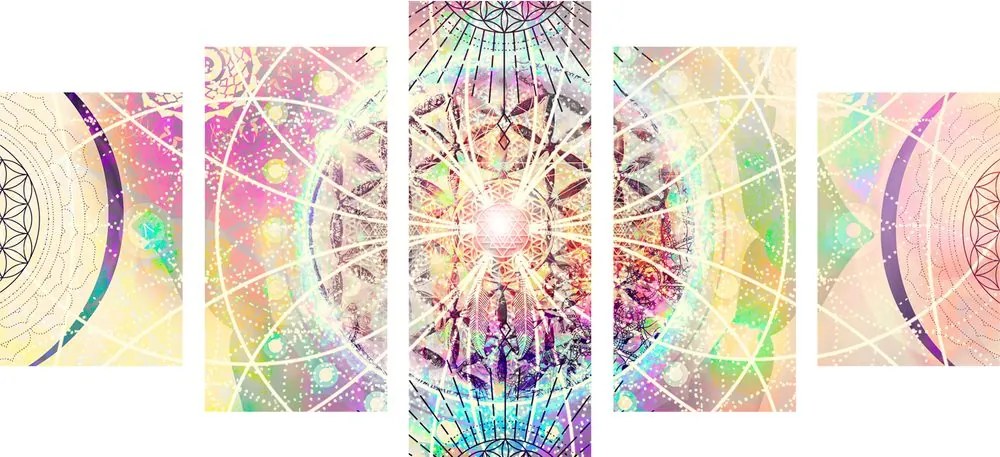 Quadri 5 pezzi – Mandala in un design interessante