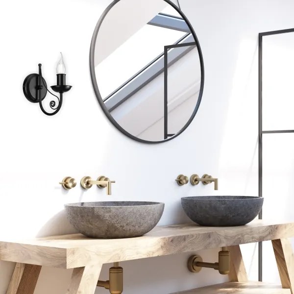 Applique DONATO 1xE14/40W/230V nero