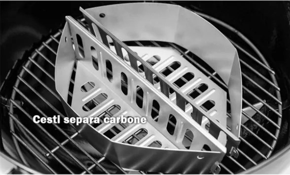 Master Touch E-5750 Weber Barbecue A Carbone 57 Cm Con Coperchio E Termometro Nero