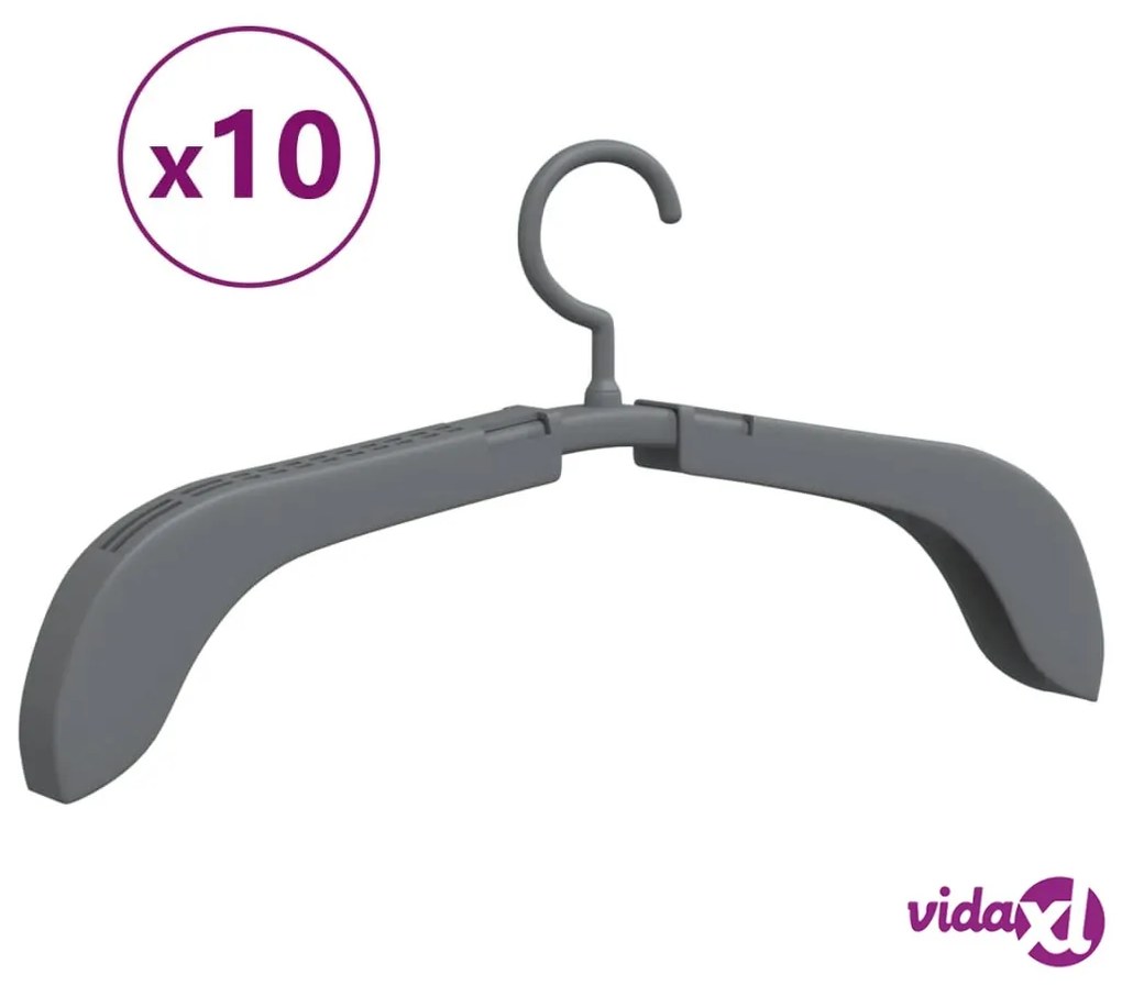 vidaXL Grucce Estensibili 10 pz Grigie