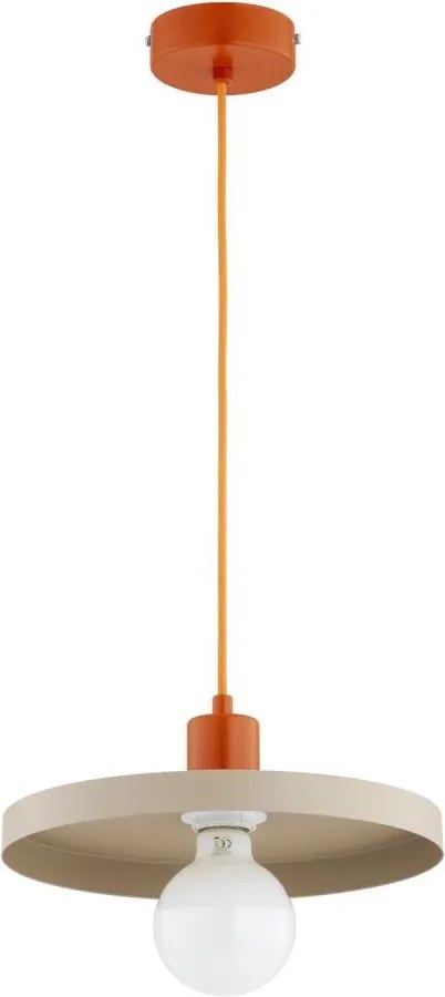 Lampada a sospensione con cavo LITO 1xE27/15W/230V beige/rame