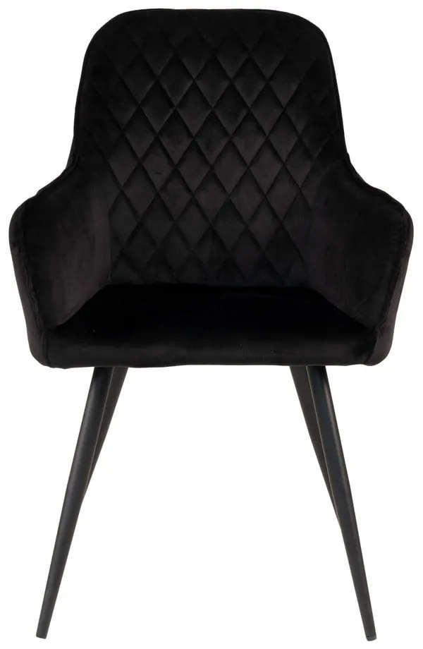Set di sedie da pranzo nera in imbottito con braccioli 2 pz Harbo – House Nordic