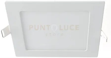 Incasso led flap bianco in alluminio 8w 780lm 3000k 12x12x1,88 cm.