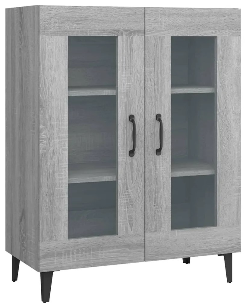 Credenza grigio sonoma 69,5x34x90 cm in legno multistrato