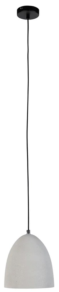 Lampada a sospensione moderna nera con cemento grigio - Eton