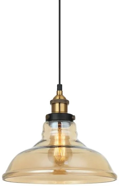 ITALUX MDM-2381/1 GD+AMB - Lampadario HUBERT 1xE27/40W/230V su cavo