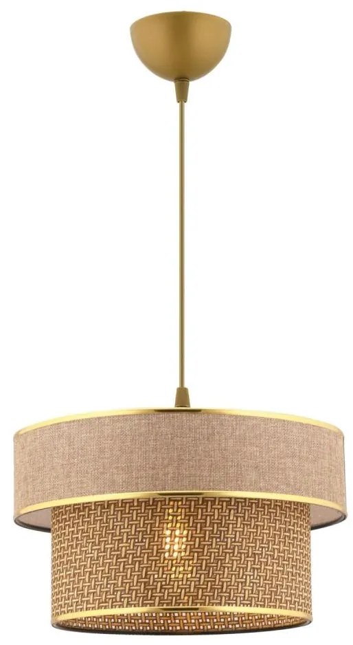 Lampadario a cavo ERO 1xE27/60W/230V marrone/oro