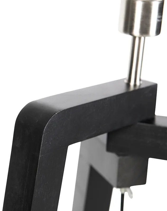 Lampada da terra treppiede nera con paralume rosso e oro 50 cm - Puros