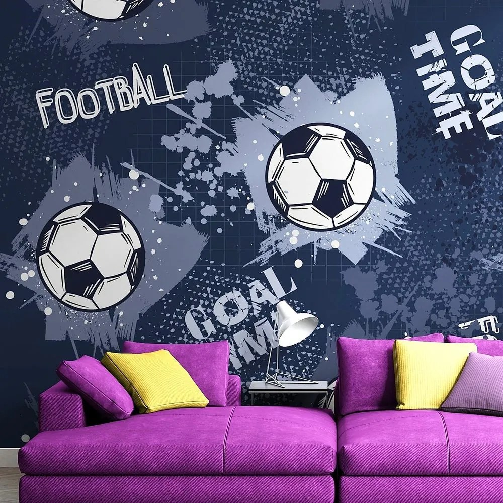 Carta da parati – Pallone da Calcio in Viola