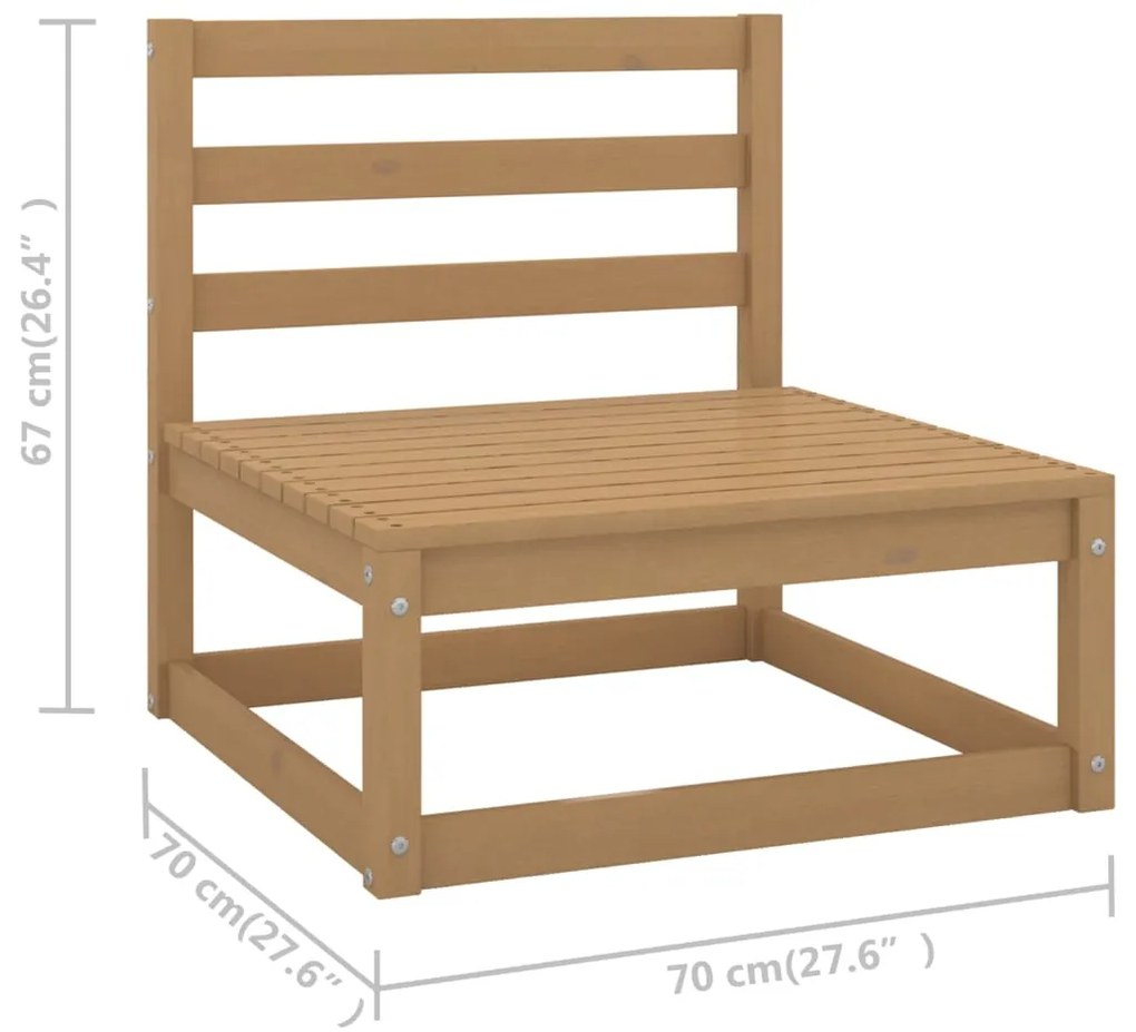 Set Divani da Giardino 4 pz con Cuscini Legno Massello Pino