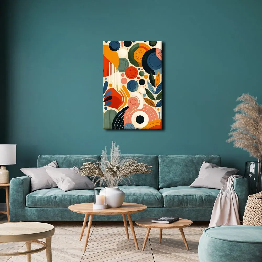 Quadro su tela – Composizione geometrica giocosa